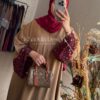ABAYA MOHRA-BURGUNDY
