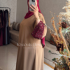 ABAYA MOHRA-BURGUNDY – Image 2