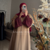 ABAYA MOHRA-BURGUNDY – Image 4
